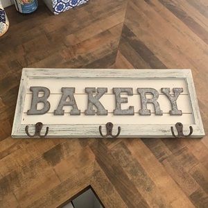 Weathered farmhouse kitchen sign “bakery”